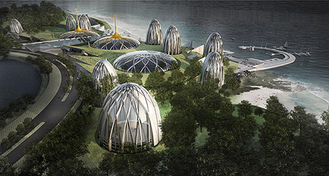 © Nacacorp Renderings von einem geplanten Casinokomplex in Russland