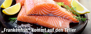 Lachs-Filets auf einem Teller