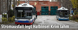 Stillgelegter Oberleitungsbus in Simferopol (Krim)