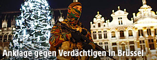 Soldat im Zentrum von Brüssel