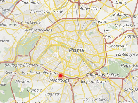 © Grafik: Omniscale/OSM/ORF.at Karte von Paris mit Vorort Montrouge im Süden