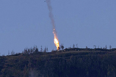 © APA/EPA/Haberturk TV Channel Abgeschossener russischer Kampfjet