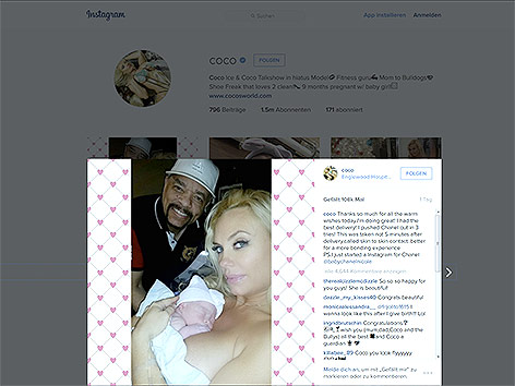 © Screenshot instagram.com/coco/ Screenshot von instagram.com/coco/ zeigt US-Rapper ICE-T mit Frau Coco und der Tochter Chanel