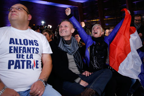 Jubel bei den Anhängern der Front National