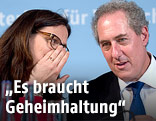 Cecilia Malmstroem (EU-Kommissarin f&uuml;r Handel) und Michael Froman (Handesbeauftragter der USA)