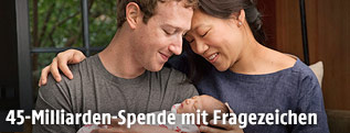 Mark Zuckerberg mit Frau und Tochter