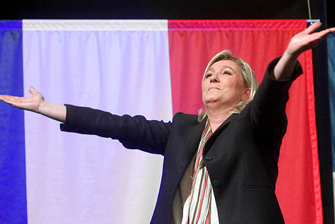 © AP/Michel Spingler Die Parteichefin der Front National, Marine Le Pen