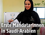 Wählerin in Saudi-Arabien