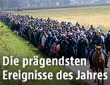 Flüchtlinge an der kroatisch-ungarischen Grenze