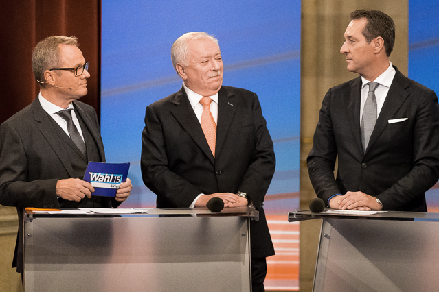 © ORF.at/Roland Winkler Paul Tesarek, Michael Häupl, Heinz-Christian Strache