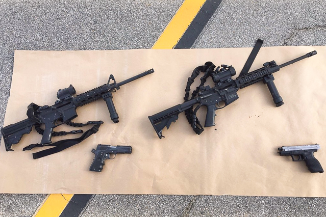 © AP/Bernardino County Sheriff's Department Automatische Waffen
