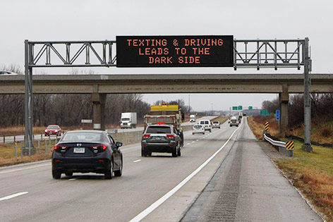 © Iowa Department of Transportation Digitales Straßenschild
