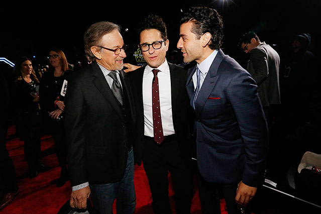 © Reuters/Mario Anzuoni Steven Speilberg, JJ Abrams und Oscar Isaac
