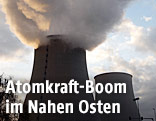 Rauch entweicht aus einem Atomkraftmeiler