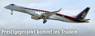 Der Mitsubishi Regional Jet (MRJ) während eines Fluges