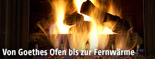 Feuer in einem Holzofen