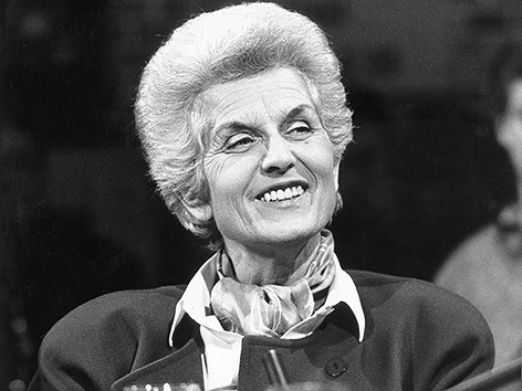 Die erste Parteichefin der Grünen, Freda Meissner-Blau, 1986