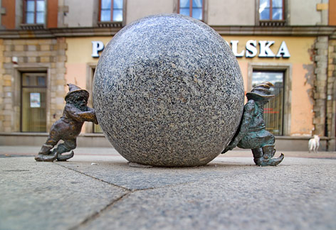 © Marcin Biodrowski Kunstwerk in der Stadt Breslau