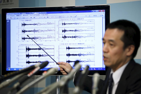 © Reuters/Issei Kato Pressekonferenz in Japan zeigt seismische Aktivität durch den Test