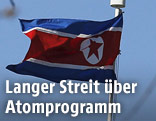 Nordkoreanische Fahne