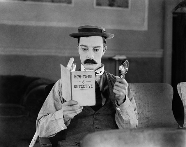 Buster Keaton in dem Film "Sherlock Jr.", 1924