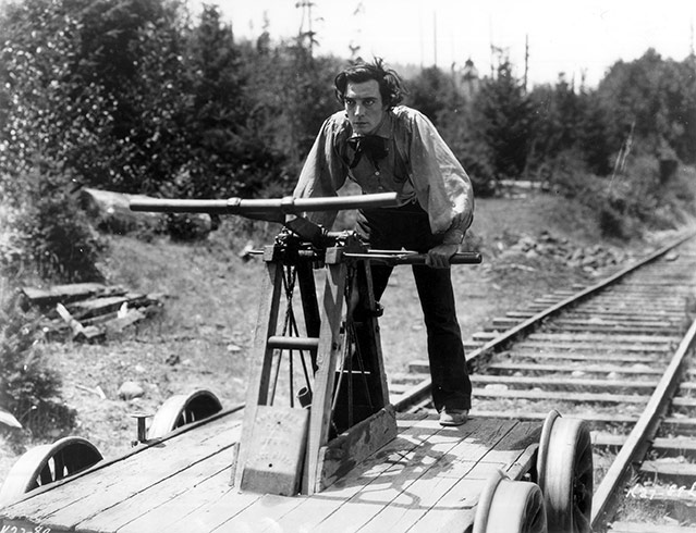 Buster Keaton in dem Film "The General", 1927