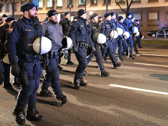 Polizeieinsatz bei den Demonstrationen