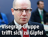 Tschechiens Ministerpräsident und amtierender Visegrad-Vorsitzender Bohuslav Sobotka
