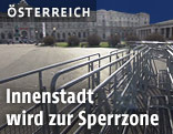 Absperrungen vor der Hofburg