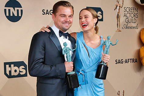 © Reuters/Mike Blake Leonardo DiCaprio und Brie Larson mit den SAG-Awards