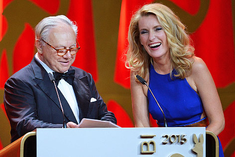 © APA/AFP/dpa/Britta Pedersen Verleger Hubert Burda und „Tatort“ -Star Maria Furtwängler