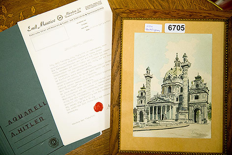 © APA/dpa/Daniel Karmann Aquarell "Karlskirche in Wien" von 1912