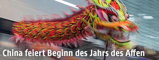 Chinesischer Drache bei den Feierlichkeiten zum Chinesischen Neuen Jahr
