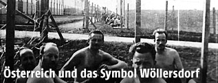 Historische Aufnahme von Gefangene im Lager Wöllersdorf im Jahr 1934