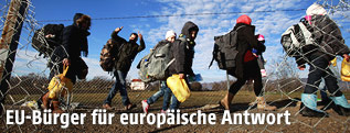Fl&uuml;chtlinge auf der Balkanroute
