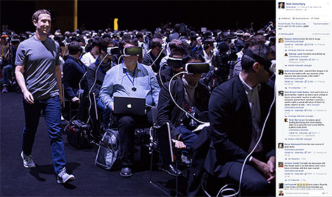 © Screenshot facebook Mark Zuckerberg auf der Mobilfunkmesse