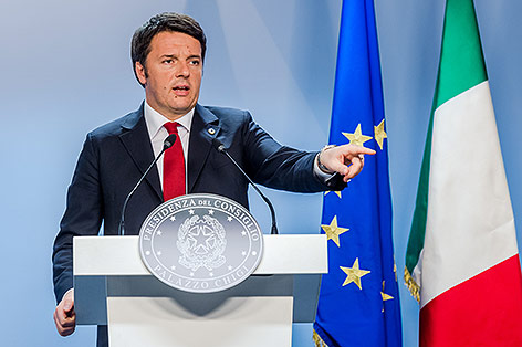 © AP/Geert Vanden Wijngaert Der italienischen Ministerpräsident Matteo Renzi