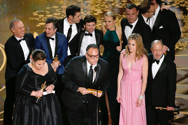 Produzent Michael Sugar und das Team des Films "Spotlight"