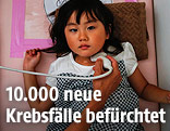 Schilddrüsenuntersuchung bei einem Mädchen