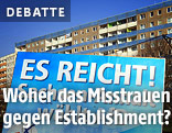 AfD-Wahlplakat vor einem Plattenbau