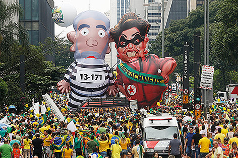 © APA/AP/Andre Penner Demonstrationen in Sao Paulo