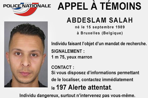 © APA/AFP/Beldische Polizei Suchmeldung zum Attentäter Salah Abdeslam