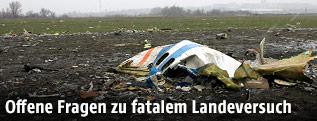 Teile des Flugzeugwracks