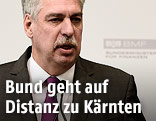 Finanzminister Hans Jörg Schelling während einer PK