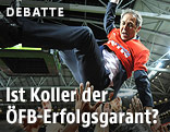 Spieler feiern Marcel Koller