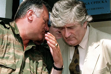 © APA/EPA/dpa Ratko Mladic und Radovan Karadzic