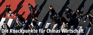 Menschen auf der Straße in Bejing