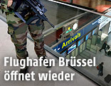Soldat am Flughafen in Brüssel