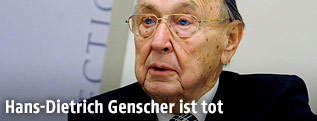 Deutscher Ex-Außenminister Hans-Dietrich Genscher 2012 in Wien