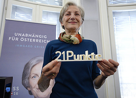 Präsidentschaftskandidatin Irmgard Griss
